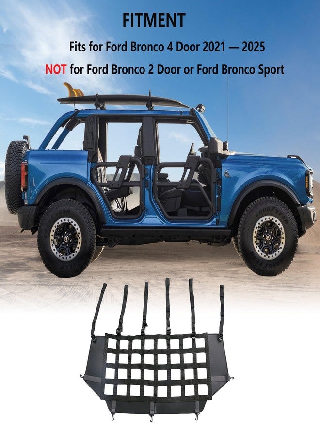 جي شبكة أمان للحيوانات الأليفة من جي بيت نت، حاجز شبكي للكلاب مناسب لسيارات فورد برونكو موديلات 2021-2025 ذات الأربعة أبواب، شبكة عزل للمقعد الخلفي لمنطقة صندوق السيارة، فاصل مُحسّن للحيوانات الأليفة مناسب للحيوانات الأليفة المتوسطة والكبيرة - Image 3